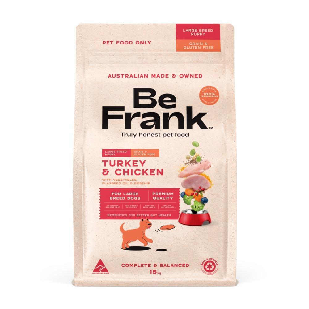 Be Frank Large Breed Puppy Grain Free Turkey & Chicken Dry Dog Food