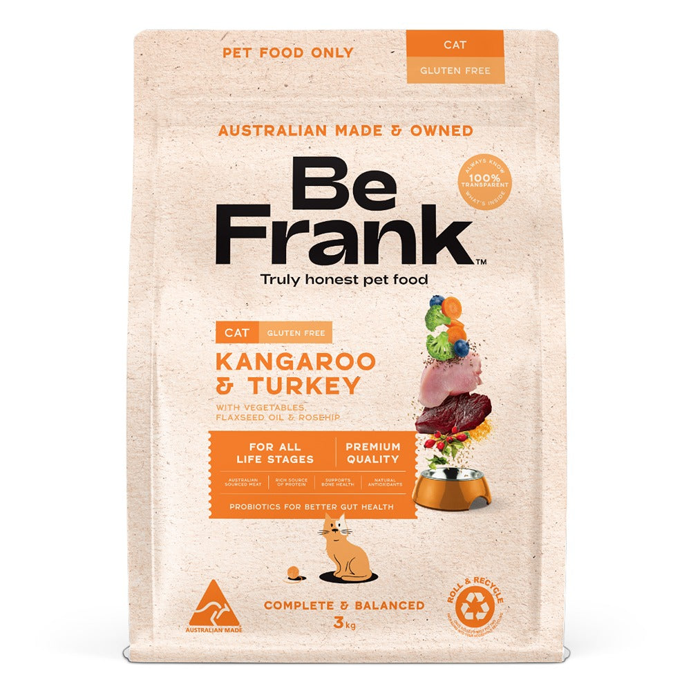 Be Frank Kangaroo & Turkey Dry Cat Food