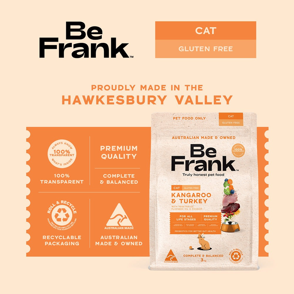 Be Frank Kangaroo & Turkey Dry Cat Food