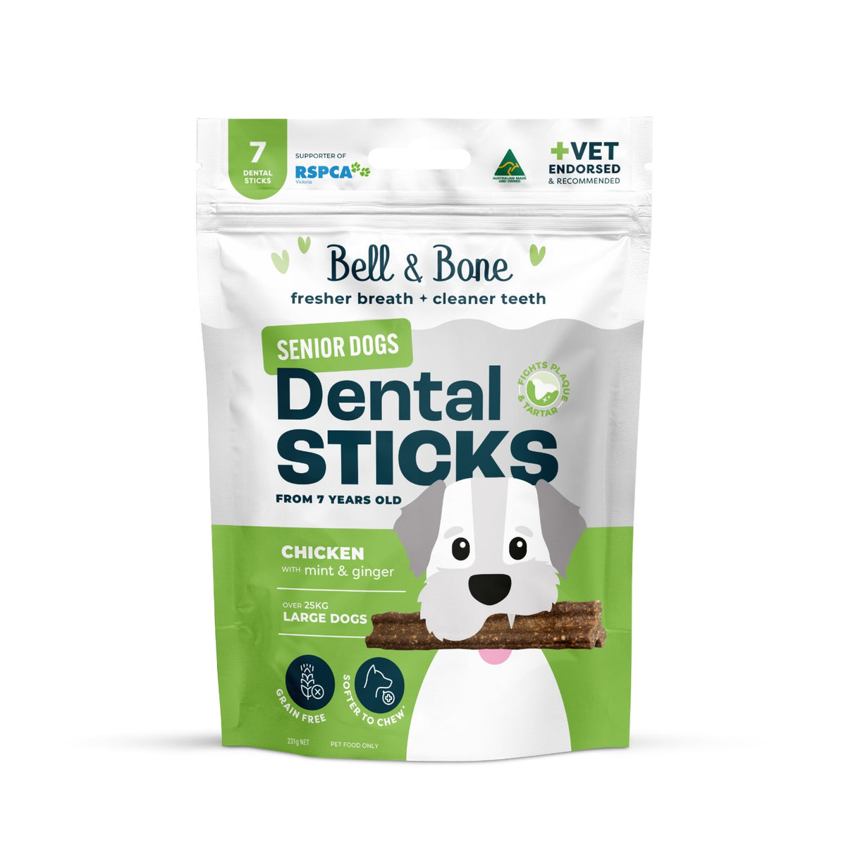 Bell & Bone Senior Chicken Dental Stick Dog Treats