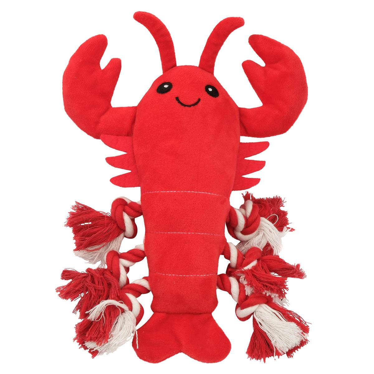 Lexi & Me Plush/Rope Lobster Dog Toy
