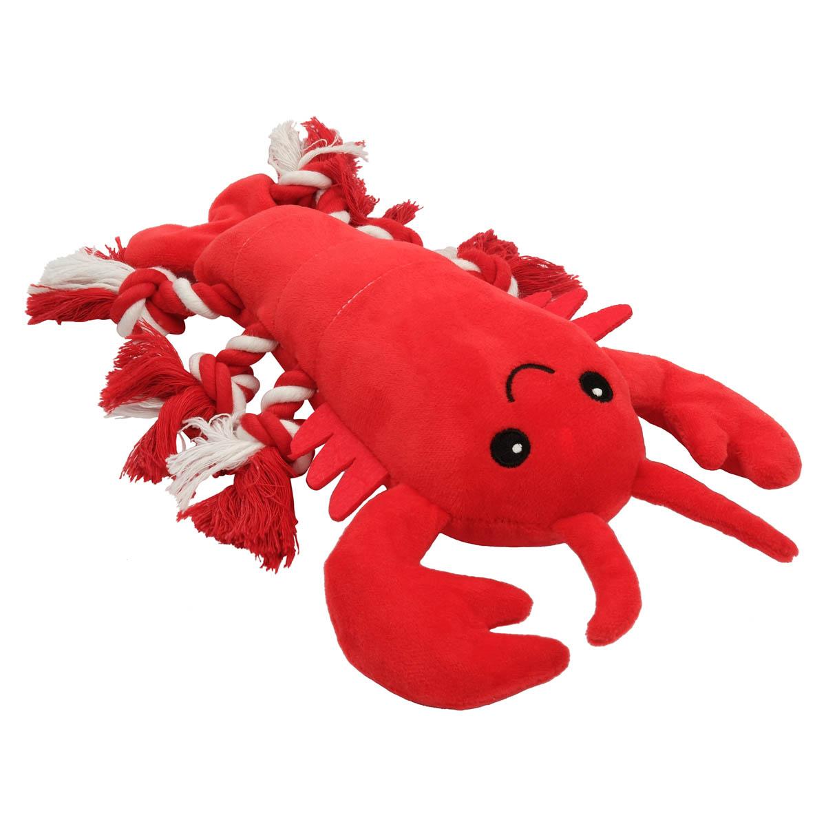 Lexi & Me Plush/Rope Lobster Dog Toy