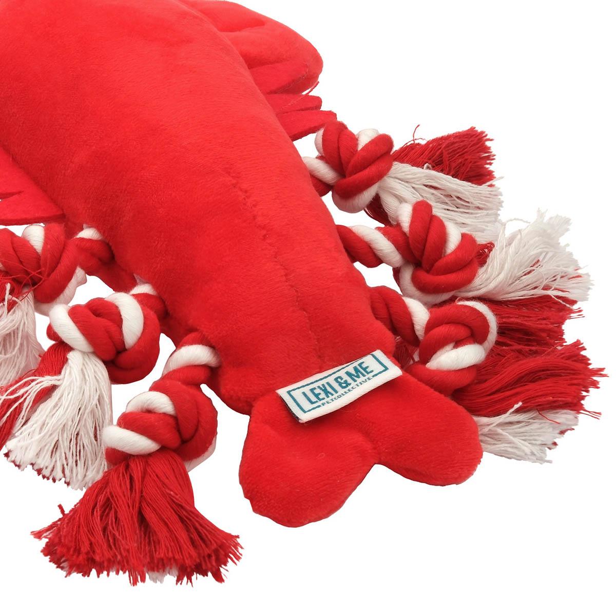 Lexi & Me Plush/Rope Lobster Dog Toy
