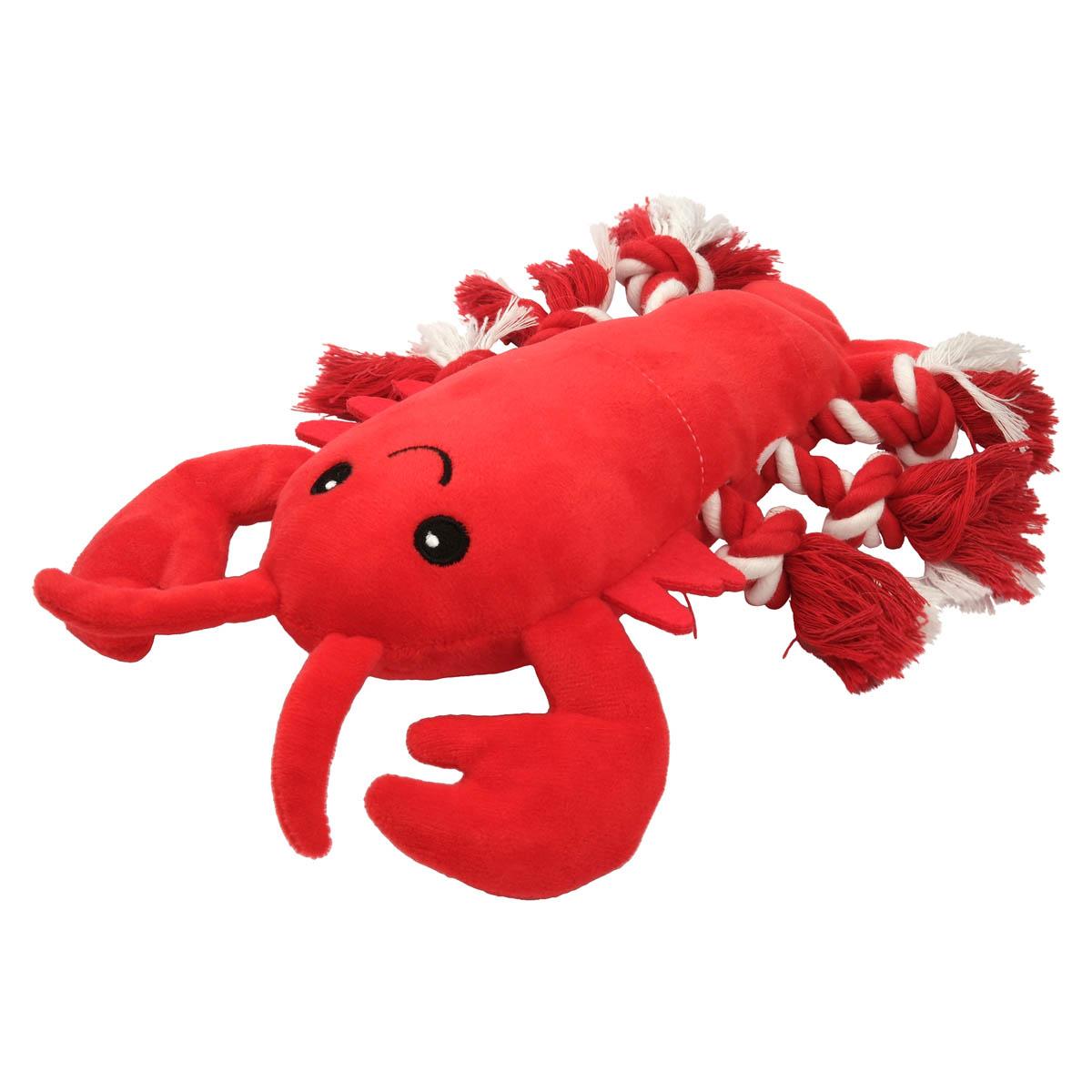 Lexi & Me Plush/Rope Lobster Dog Toy
