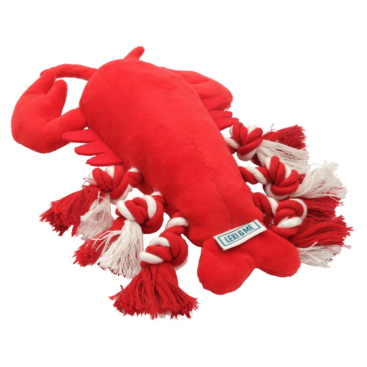 Lexi & Me Plush/Rope Lobster Dog Toy
