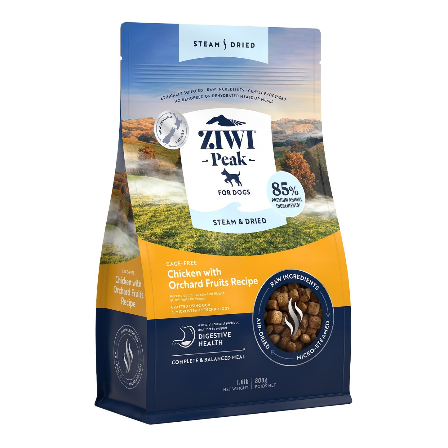 Ziwi Peak Steam & Dried Cage-free Chicken with Orchard Fruits Dry Dog Food