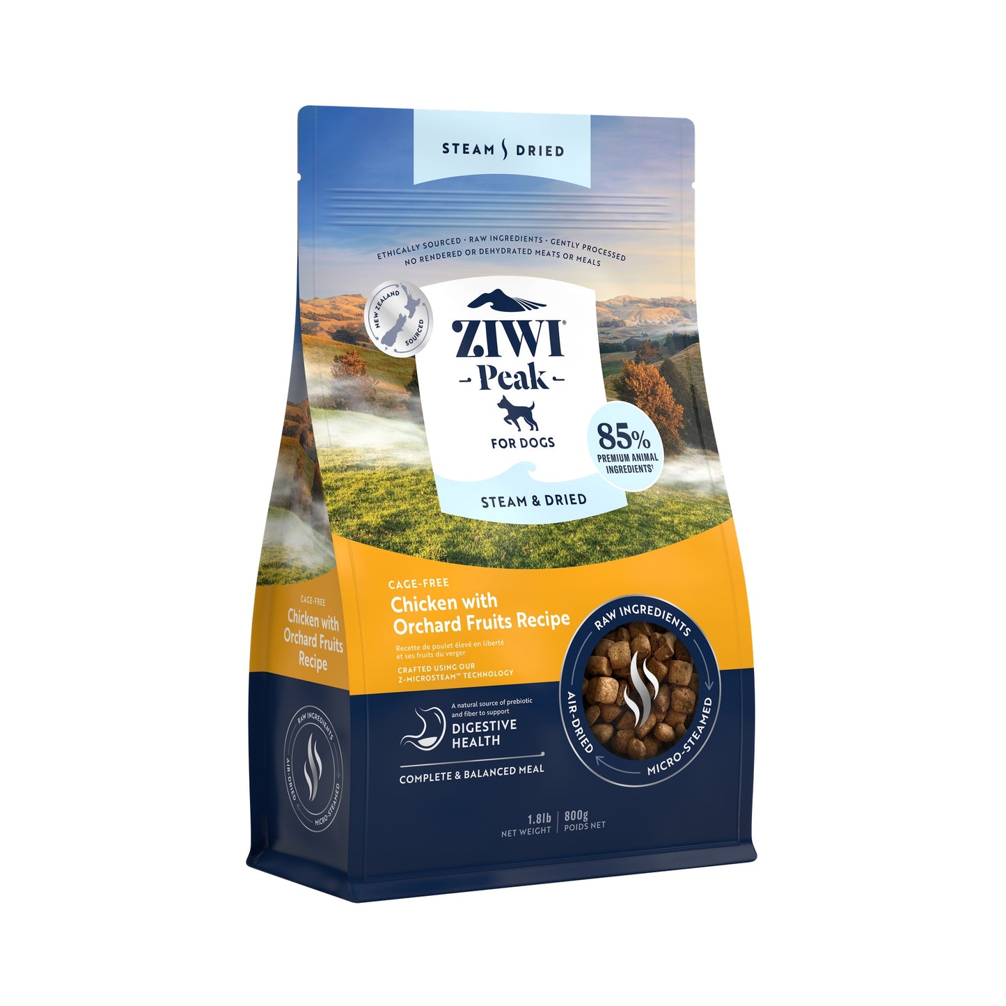 Ziwi Peak Steam & Dried Cage-free Chicken with Orchard Fruits Dry Dog Food