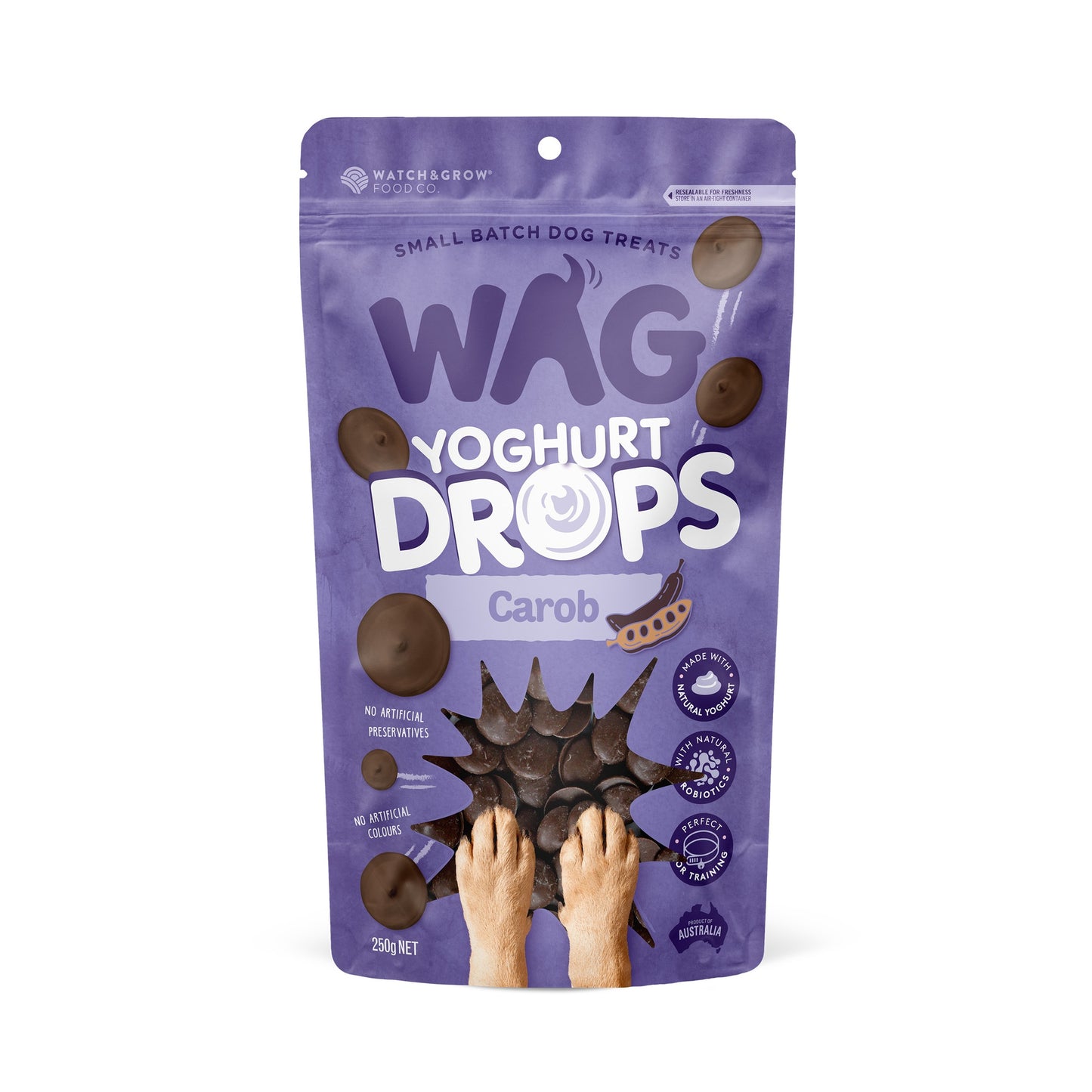 WAG Carob Yoghurt Drops Dog Treats
