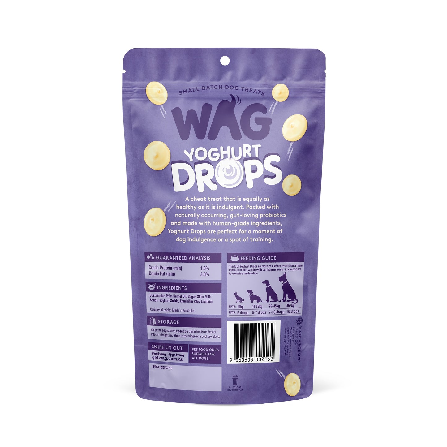 WAG Vanilla Yoghurt Drops Dog Treats