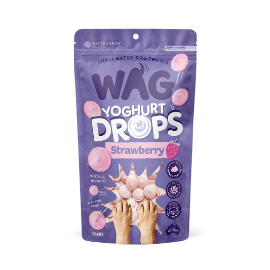 WAG Strawberry Yoghurt Drops Dog Treats