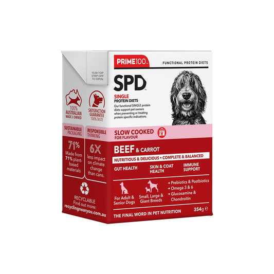 Prime100 SPD Slow Cooked Beef & Carrot Wet Dog Food