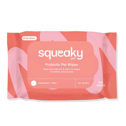 Squeaky Pet Probiotic Pet Wipes Fragrance Free