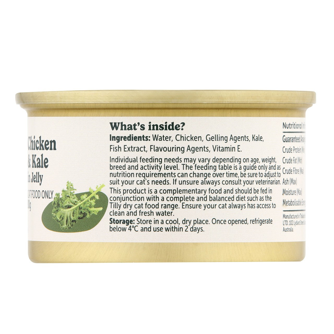 Tilly Indulgent Meals Chicken & Kale in Jelly Wet Cat Food 80g