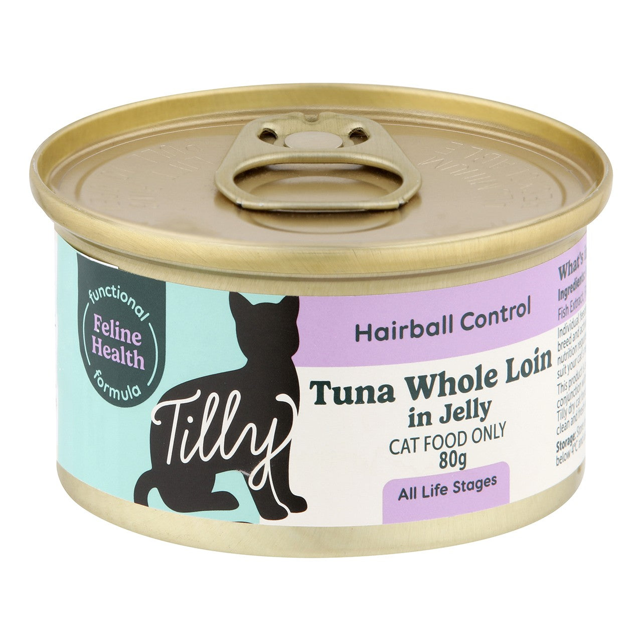 Tilly Functional Formula Hairball Control Tuna in Jelly Wet Cat Food 80g