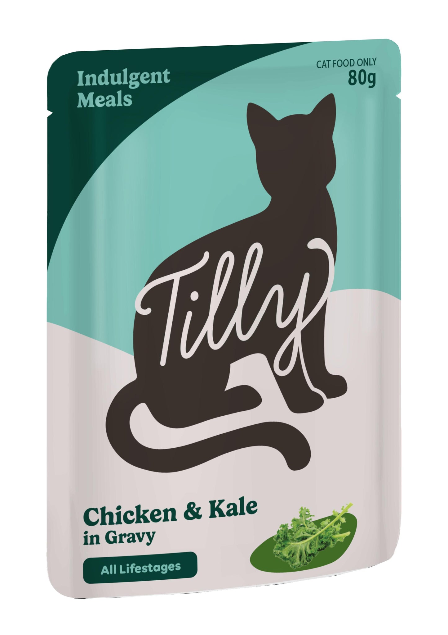 Tilly Indulgent Meals Chicken & Kale in Gravy Wet Cat Food 80g