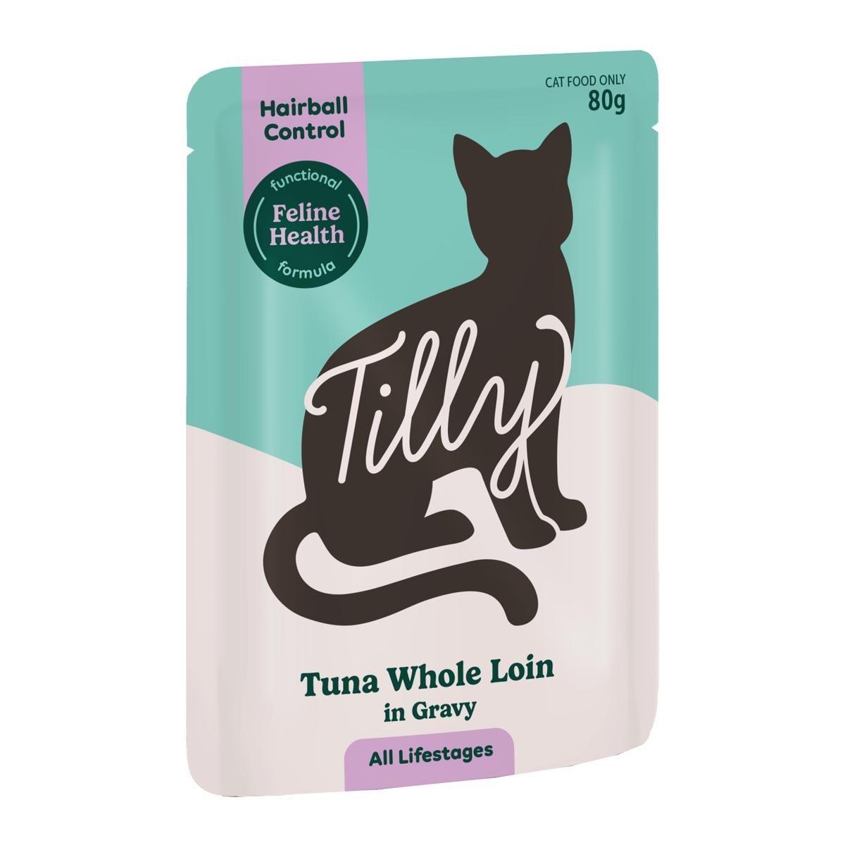 Tilly Functional Formula Hairball Control Tuna Whole Loin in Gravy Wet Cat Food 80g