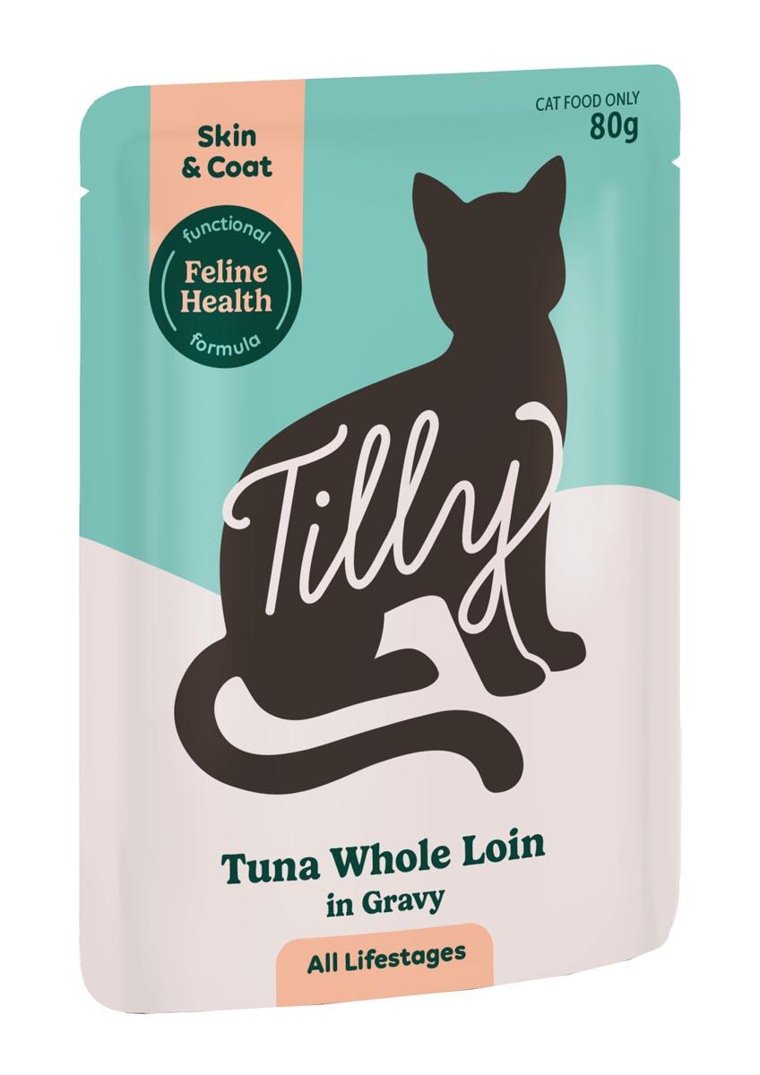 Tilly Funtional Formula Skin & Coat Tuna Whole Loin in Gravy Wet Cat Food 80g