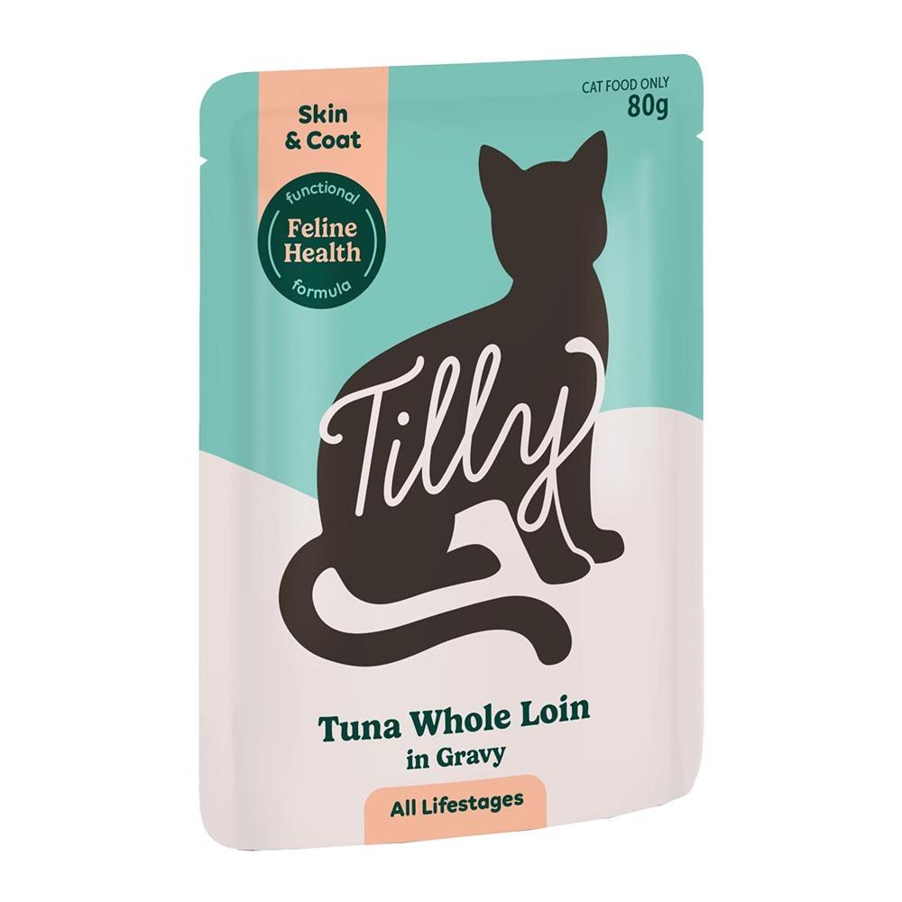 Tilly Funtional Formula Skin & Coat Tuna Whole Loin in Gravy Wet Cat Food 80g