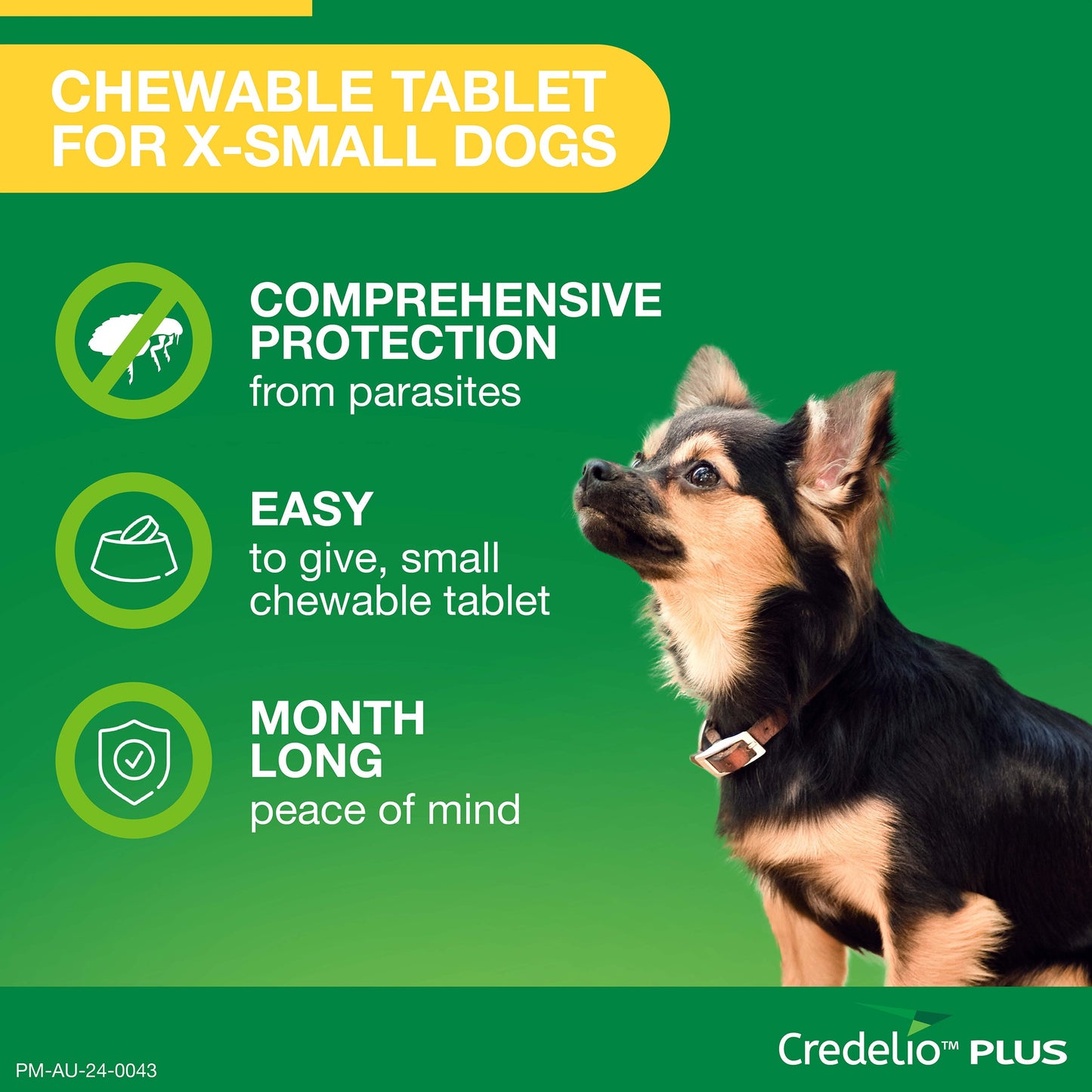 Credelio Plus Chewable Tablets For X-Small Dog 1.4-2.8kg