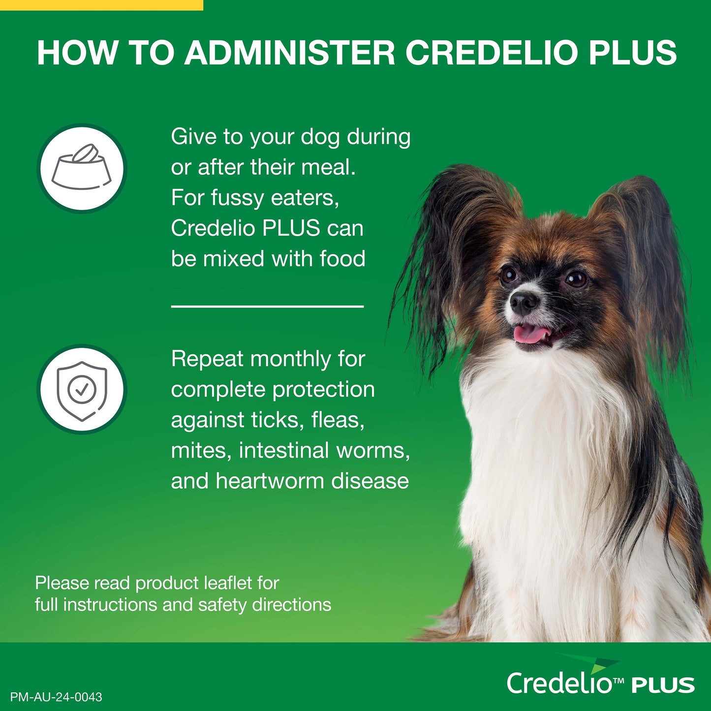 Credelio Plus Chewable Tablets For X-Small Dog 1.4-2.8kg