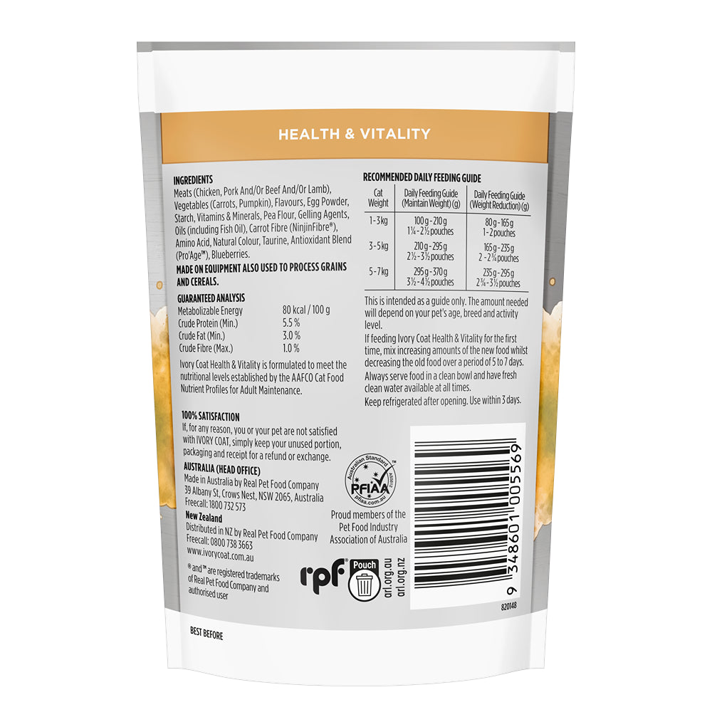 Ivory Coat Health & Vitality Chicken Wet Cat Food