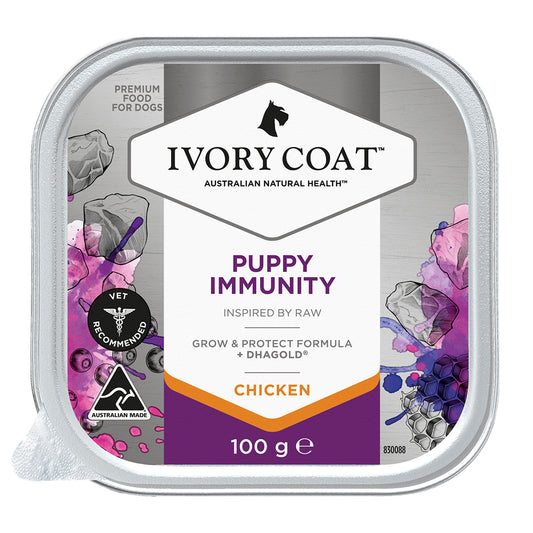 Ivory Coat Inspired by Raw Immunity Wet Puppy Food 100g