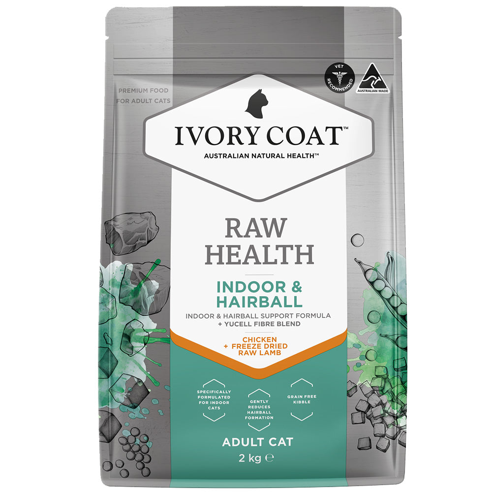 Ivory Coat Raw Health Indoor & Hairball Dry Cat Food