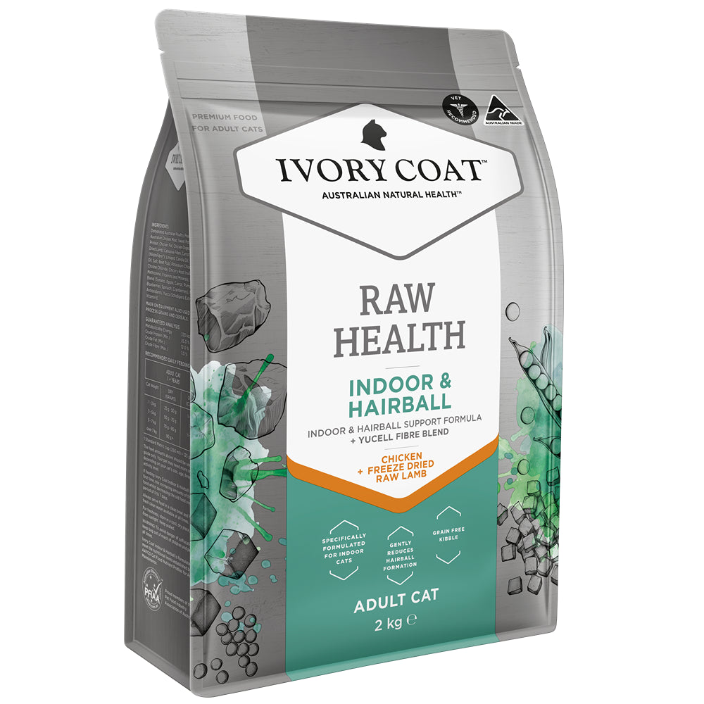 Ivory Coat Raw Health Indoor & Hairball Dry Cat Food