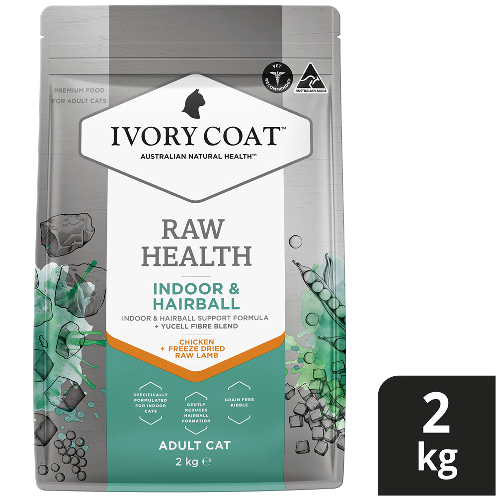 Ivory Coat Raw Health Indoor & Hairball Dry Cat Food