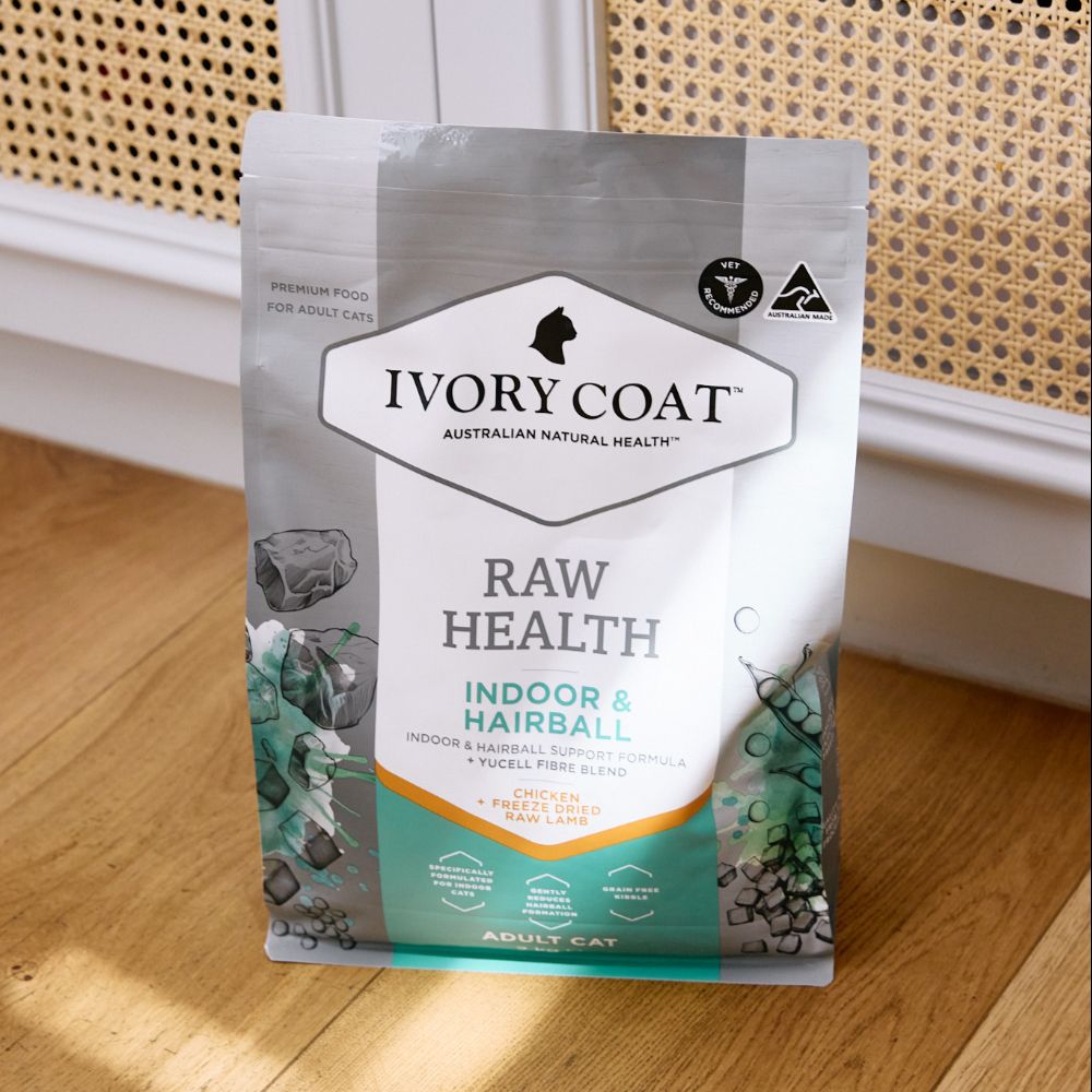 Ivory Coat Raw Health Indoor & Hairball Dry Cat Food