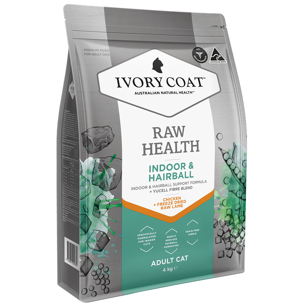 Ivory Coat Raw Health Indoor & Hairball Dry Cat Food