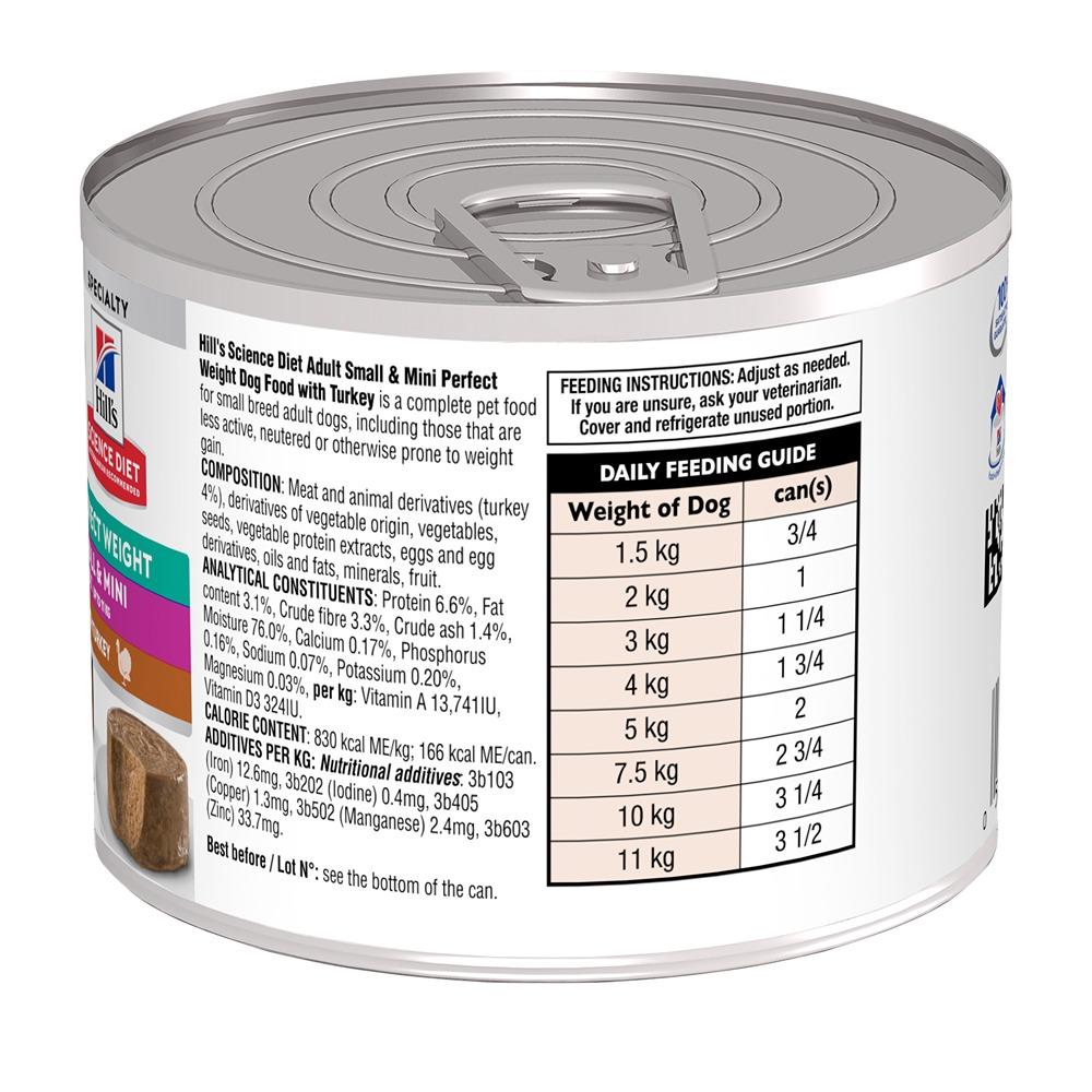 Hill's Science Diet Perfect Weight Small & Mini Turkey Canned Wet Dog Food