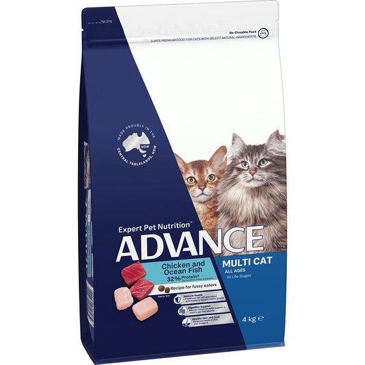 Advance Multi-Cat Chicken & Ocean Fish Dry Cat Food