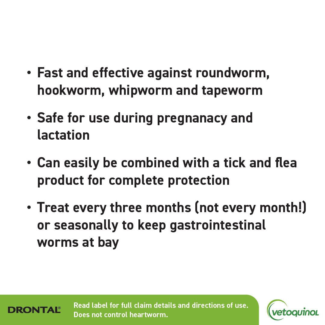 Drontal Allwormer Tablets < 3kg Small Dog and Puppy 4 Pack