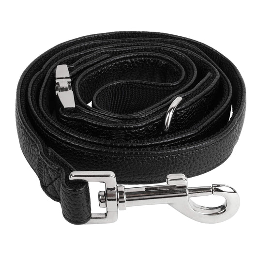 Buddy & Belle Faux Leather Dog Lead Black