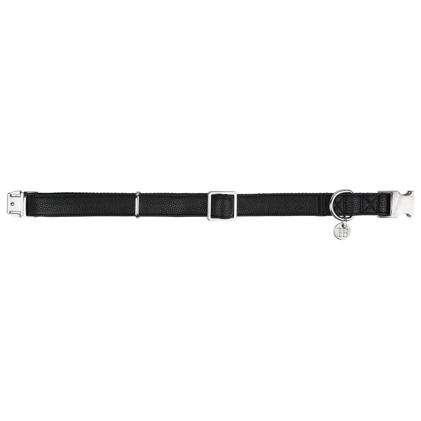 Buddy & Belle Faux Leather Dog Collar Black