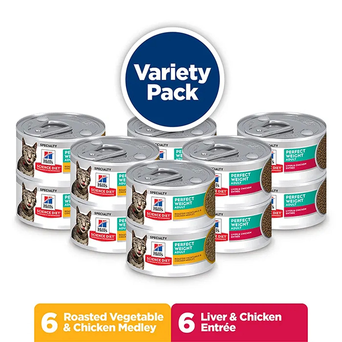 Hill's Science Diet Perfect Weight Variety Pack Canned Wet Cat Food