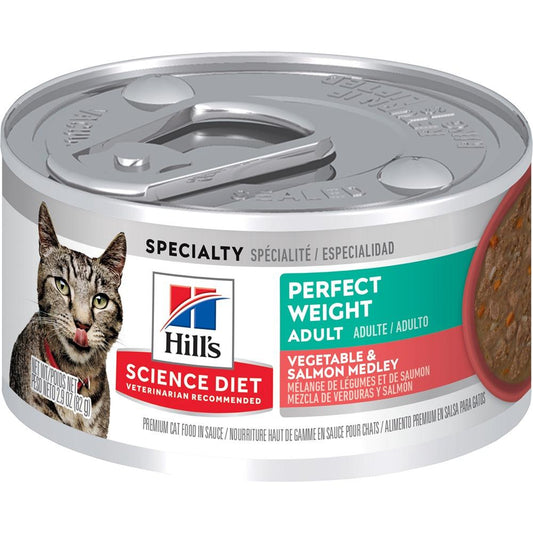 Hill's Science Diet Perfect Weight Vegetable & Salmon Medley Canned Wet Cat Food