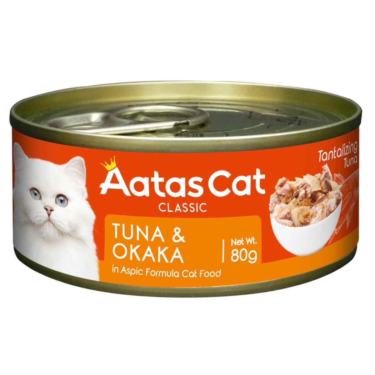 Aatas Tantalizing Tuna & Okaka in Jelly Wet Cat Food 80g