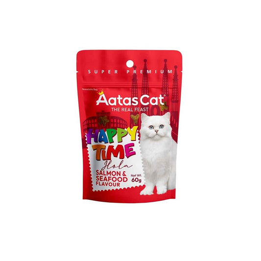Aatas Happy Time Hola Salmon & Seafood Cat Treats 60g