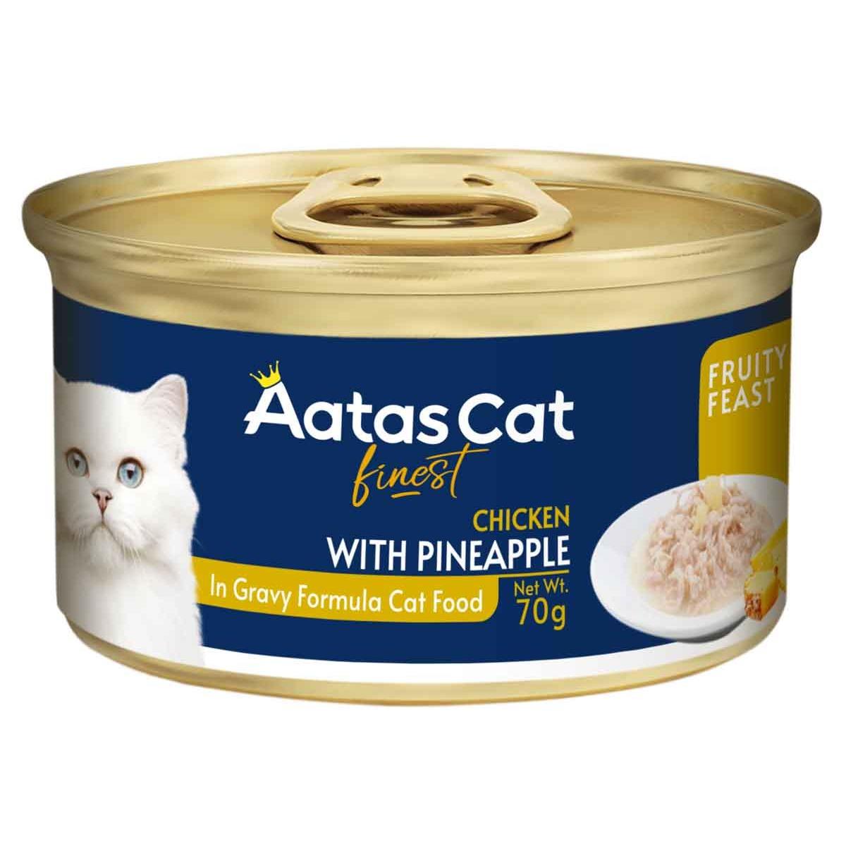 Aatas Fruity Feast Chicken with Pineapple Wet Cat Food 70g