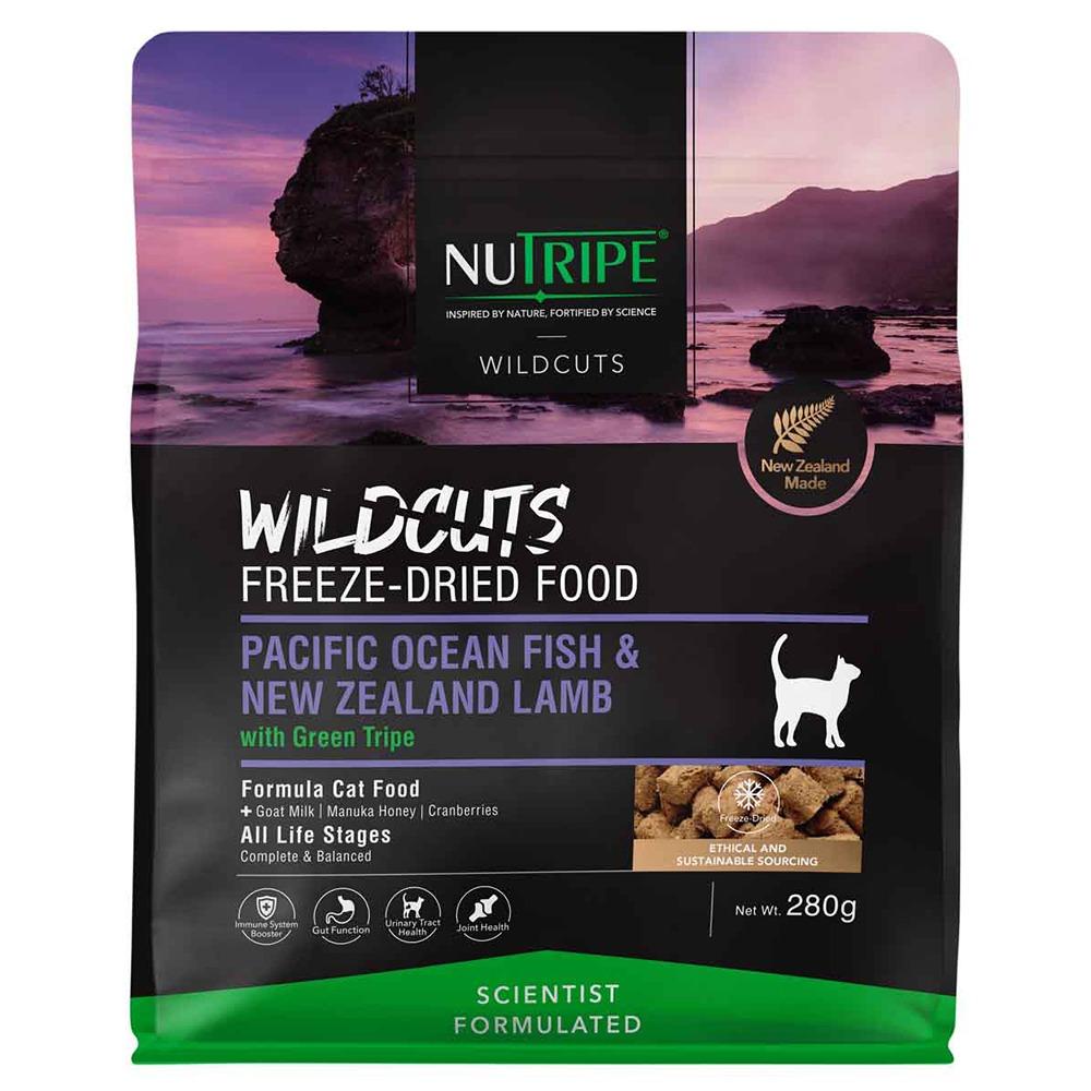 Nutripe Wildcuts Ocean Fish & Lamb With Green Tripe Freeze-Dried Cat Food