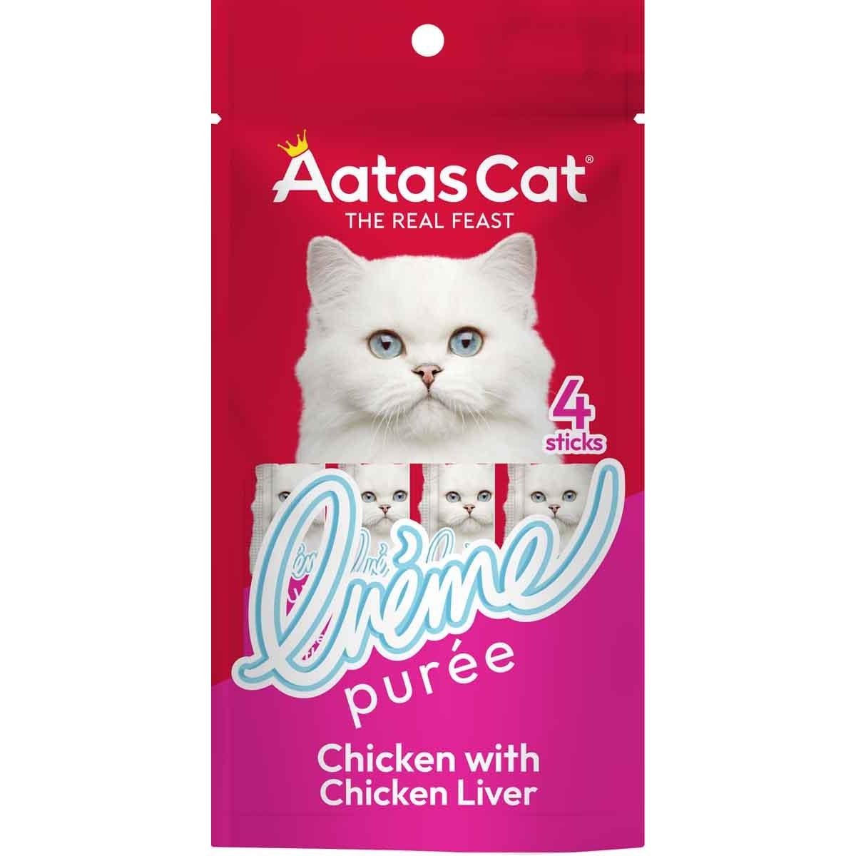 Aatas Creme Puree Chicken & Chicken Liver Cat Treats