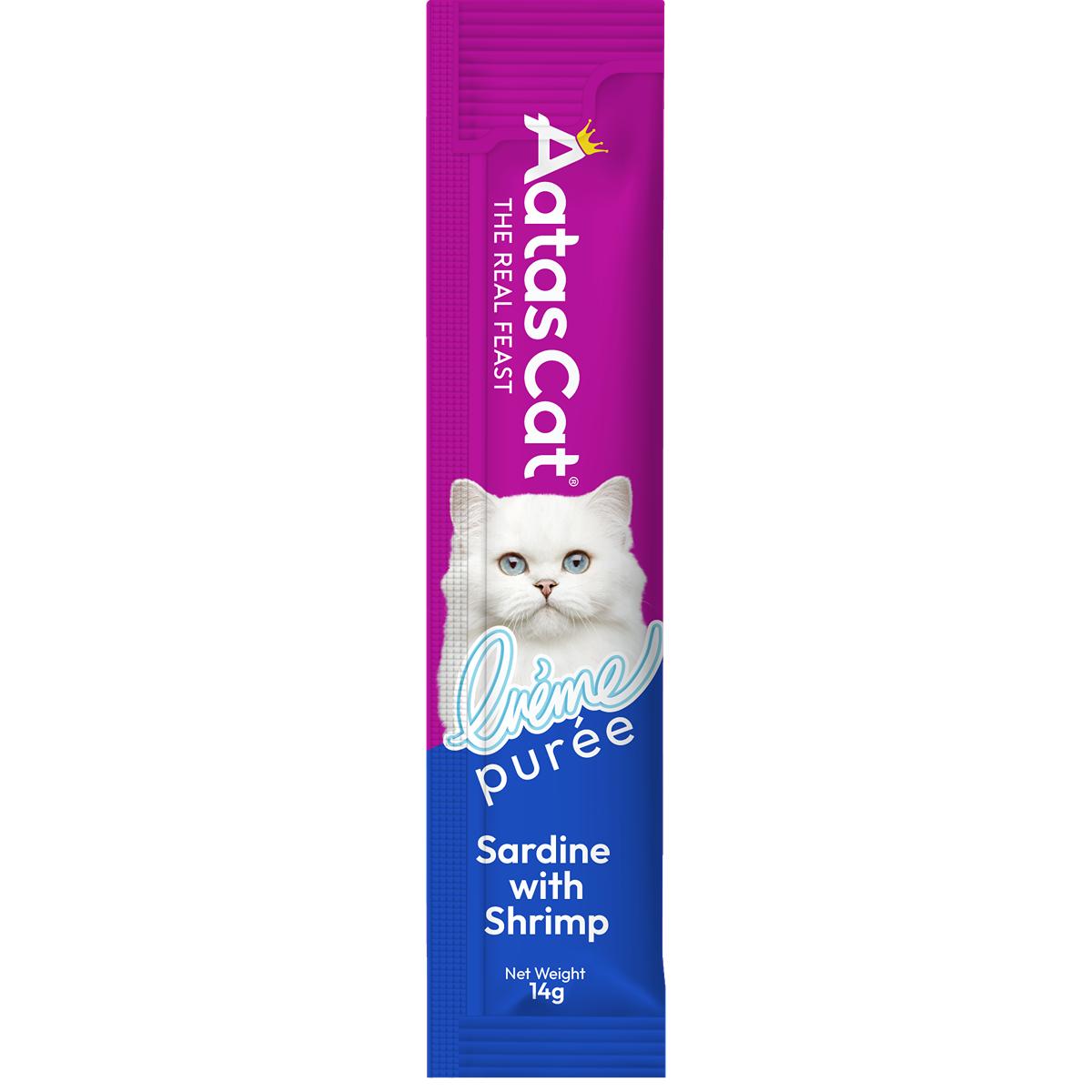 Aatas Creme Puree Sardine & Shrimp Cat Treats