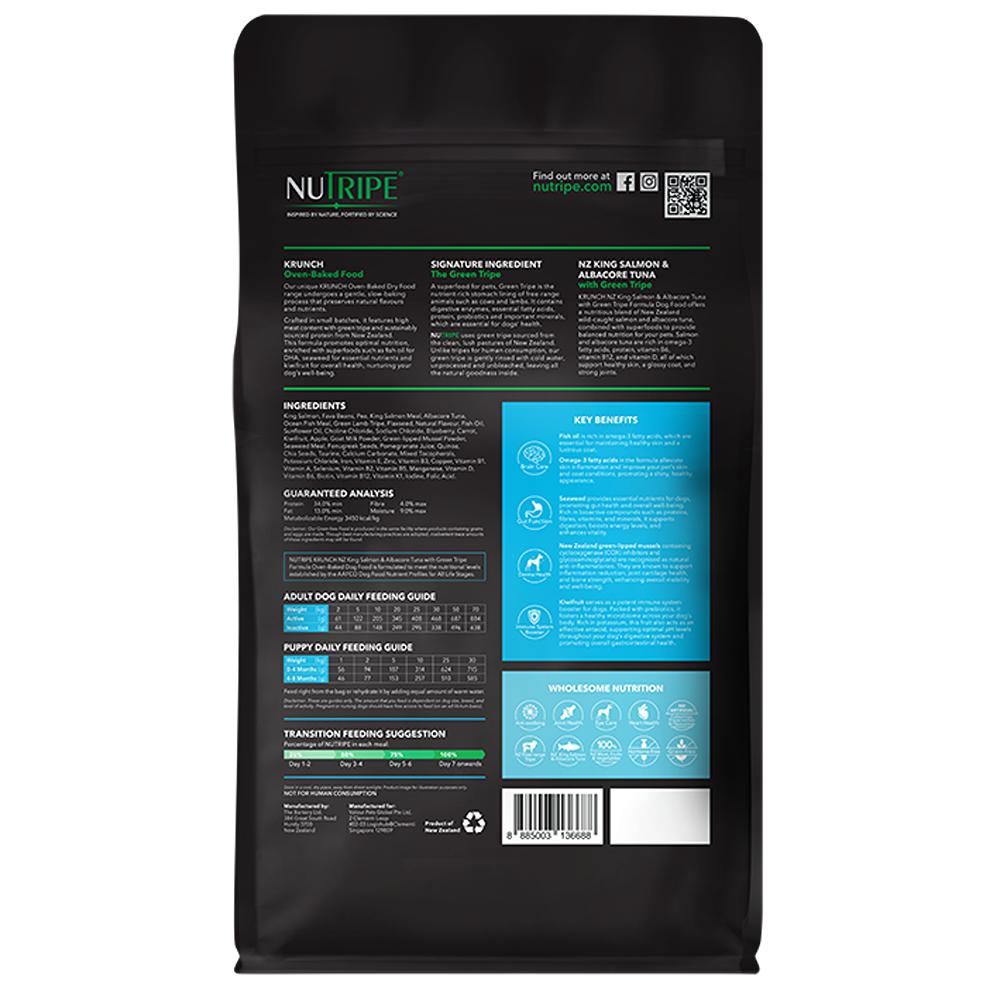 Nutripe Krunch Oven-Baked Salmon & Tuna With Green Tripe Dry Dog Food