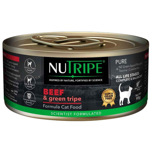 Nutripe Pure Beef & Green Tripe Wet Cat Food