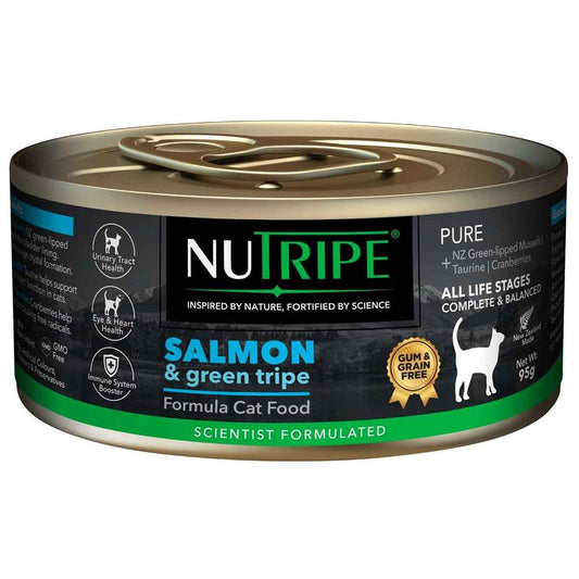 Nutripe Pure All Life Stages Salmon & Green Tripe Wet Cat Food