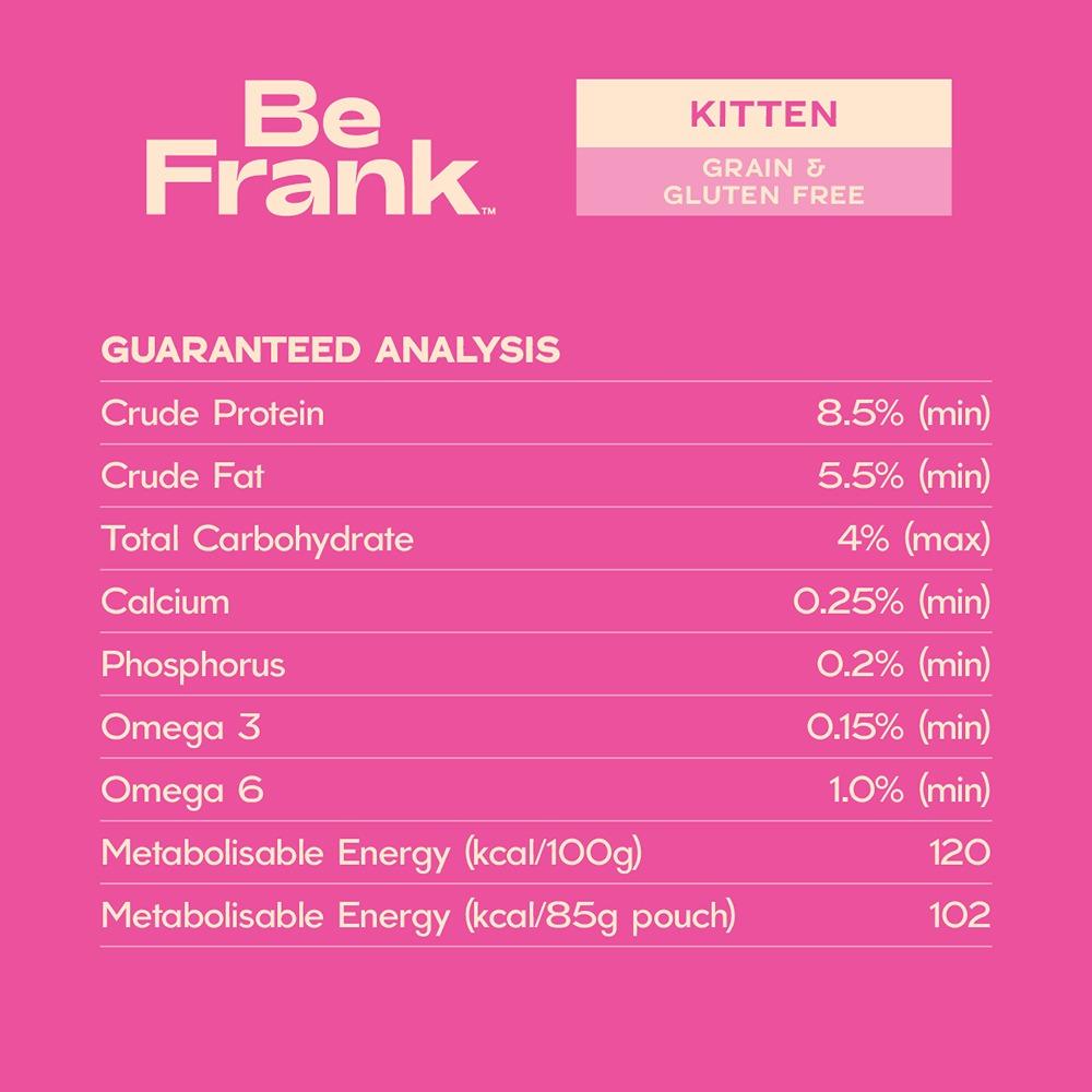 Be Frank Grain Free Kitten Chicken Pate Wet Cat Food
