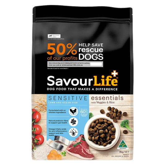 SavourLife Essentials Adult Sensitive Lamb & Ocean Fish Dry Dog Food