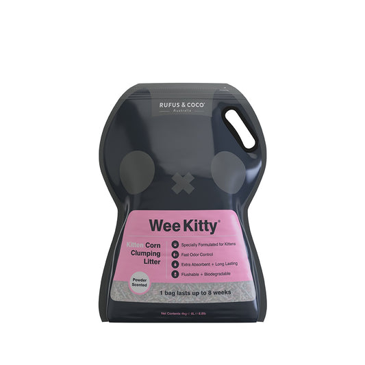 Rufus & Coco Wee Kitty Kitten Corn Clumping Cat Litter